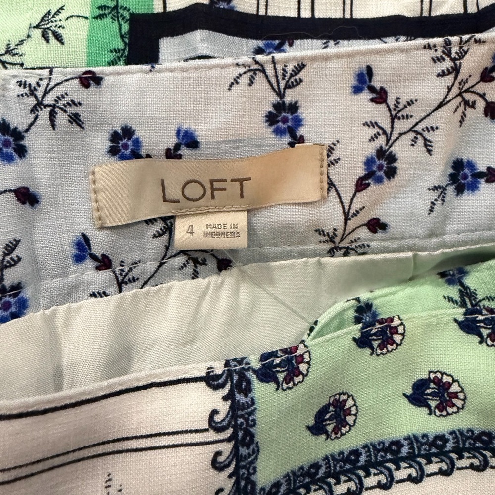 LOFT Patchwork Ruffle Wrap Skirt - Picture 11 of 13